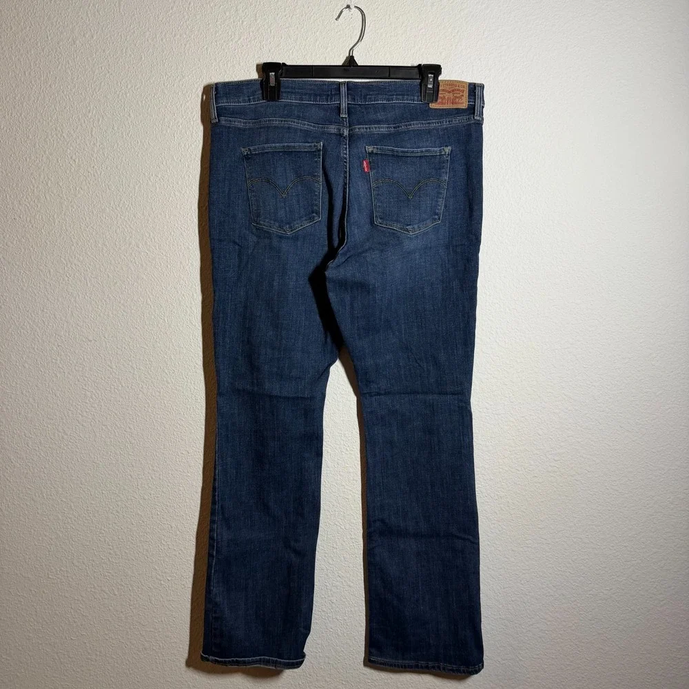 Levi's 315 Shaping‎ Bootcut Jeans Womens 34 Blue Denim Outdoor Travel Dark Wash
